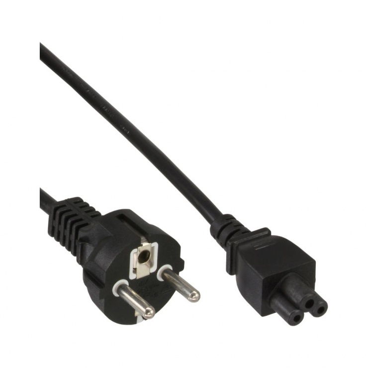 Cablu de alimentare IEC320 la C5 Mickey Mouse 10m Negru, InLine 16656D imagine noua
