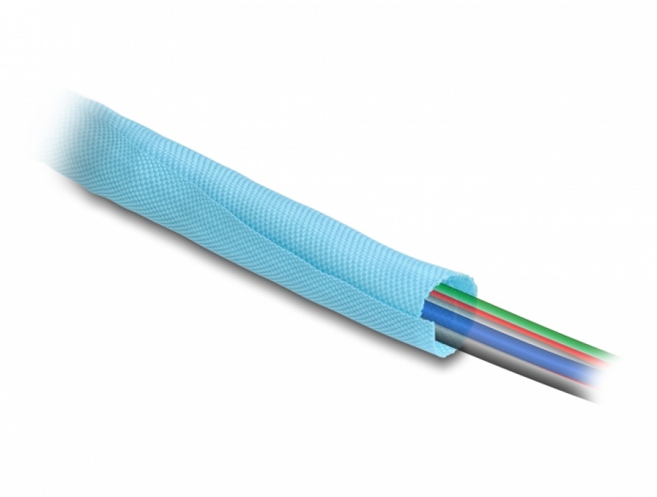 Organizator cabluri cu auto-inchidere/rezistent la caldura 5m x 19mm Albastru, Delock 20882 19mm imagine noua 2022