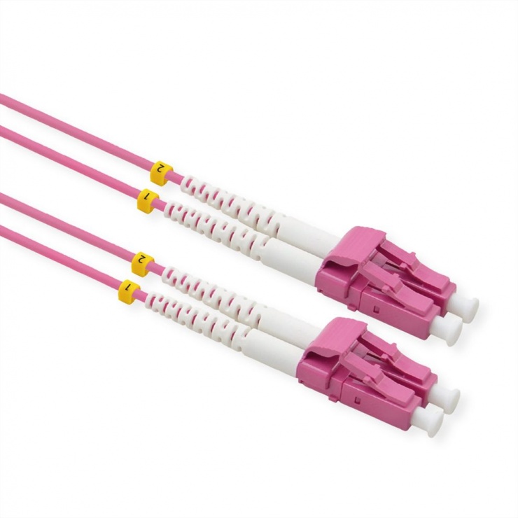 Cablu fibra optica LC – LC OM4 conector Low Loss 20m Violet, Value 21.99.8837 (Violet) imagine noua tecomm.ro