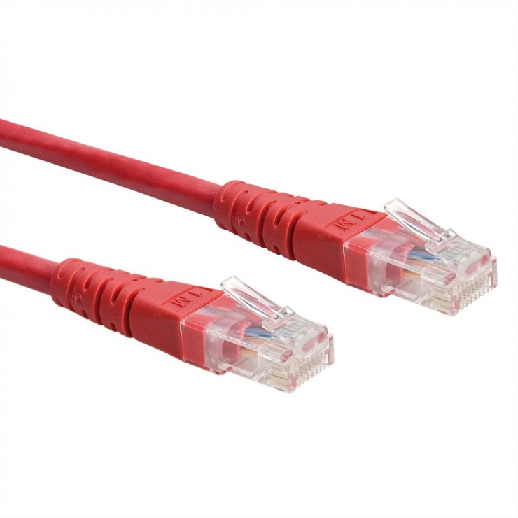 Cablu de retea rj45 utp cat.6 10m rosu, roline 21.15.1581