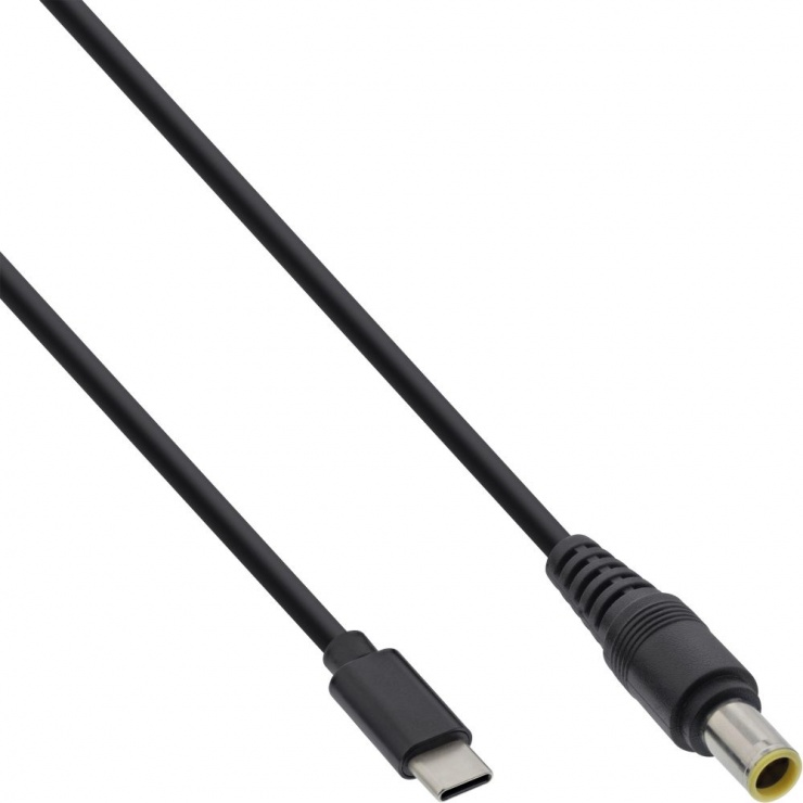 Cablu de alimentare USB Type-C la DC 7.9/5.5/0.9mm Lenovo 3.25A 2m, Inline IL26672 imagine noua
