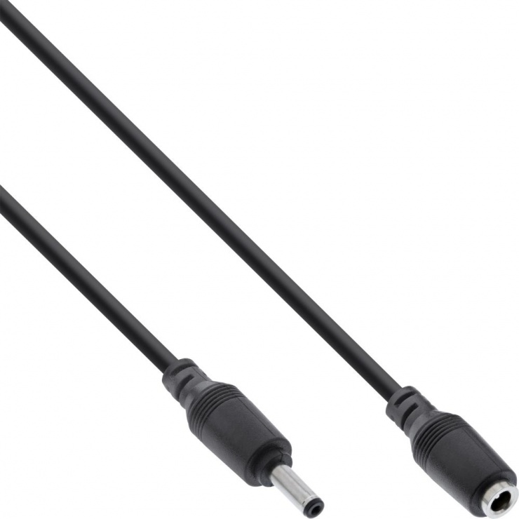 Cablu prelungitor alimentare DC 5.5×2.1mm T-M 3m Negru, Inline IL26803B conectica.ro imagine noua 2022