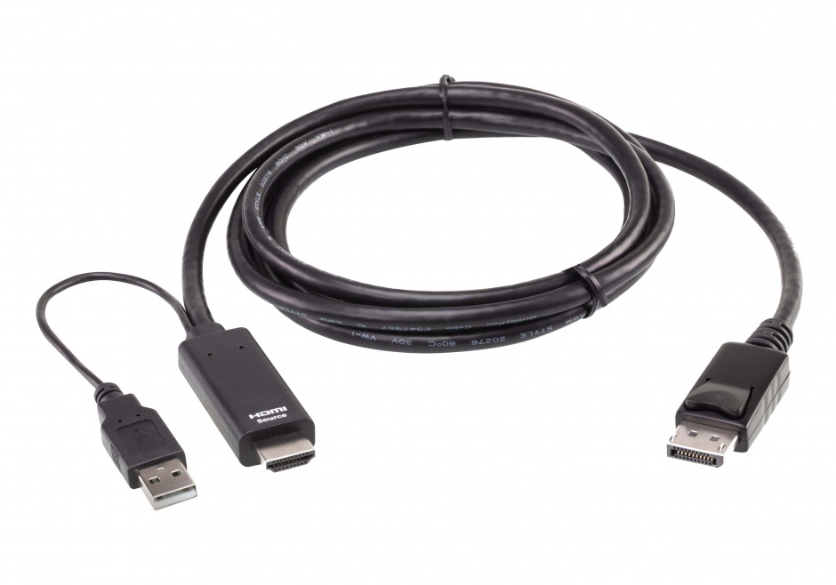 Cablu HDMI la Displayport 4K60Hz 1.8m, ATEN 2L-7D02HDP 1.8m imagine noua tecomm.ro