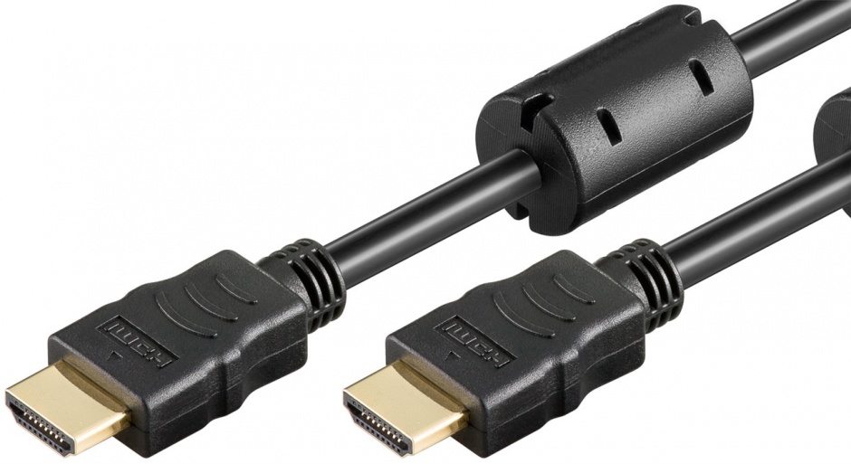 Cablu HDMI 4K30Hz T-T 15m Negru, Goobay 31912 15m imagine noua tecomm.ro
