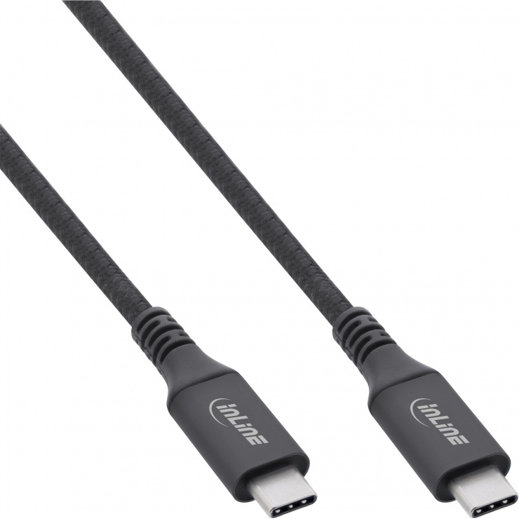 Cablu USB 4 Gen 3×2 type C la type C 100W 1m, Inline IL35901A 100W imagine noua tecomm.ro