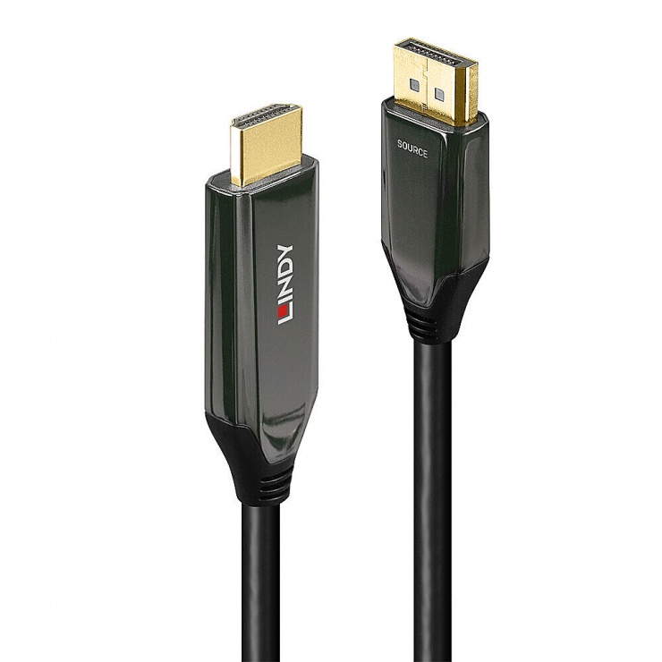 Cablu activ Displayport la HDMI 8K60Hz/4K120Hz T-T 3m, Lindy L40932 -3M imagine noua 2022
