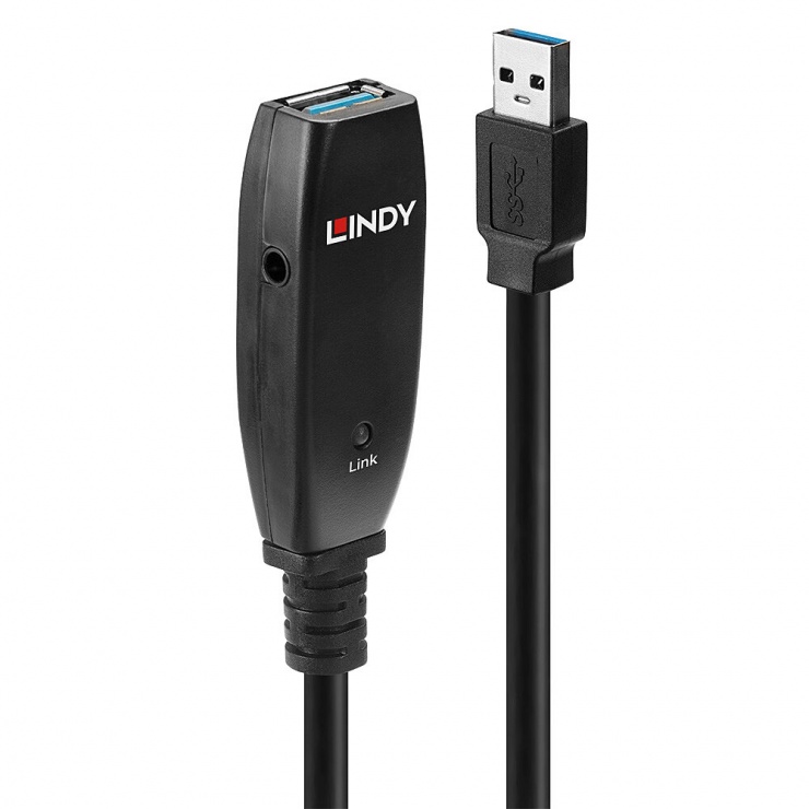 Cablu prelungitor activ USB 3.0 T-M 3m, Lindy L43353 (3M imagine noua tecomm.ro