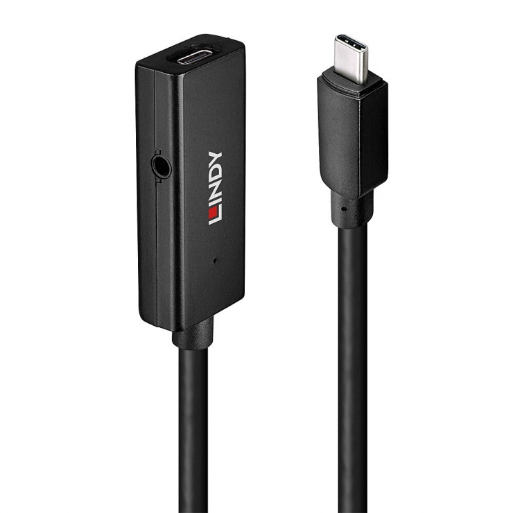 Cablu prelungitor activ USB type C T-M 5m, Lindy L43356 5m imagine noua tecomm.ro
