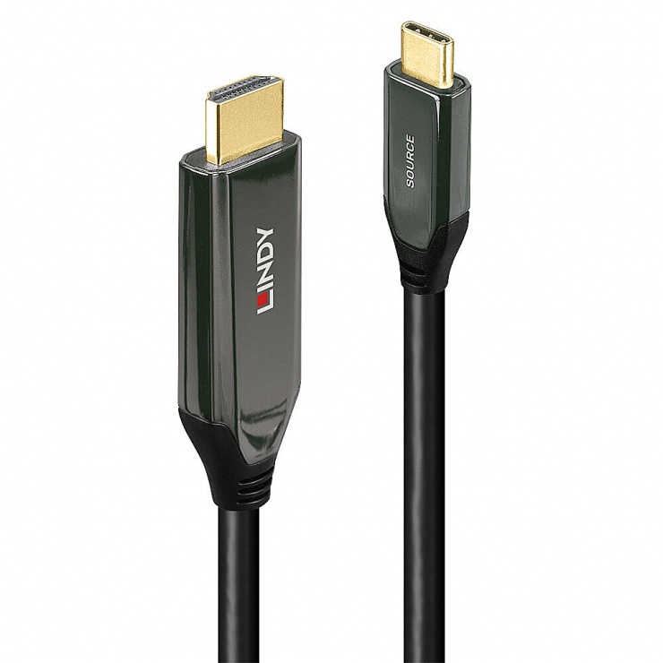 Cablu USB Type C la HDMI 8K60Hz/4K120Hz T-T 2m, Lindy L43368 Lindy 2m imagine 2022 3foto.ro