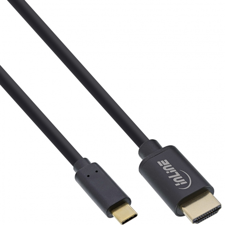 Cablu USB type C la HDMI 4K60Hz T-T 5m, InLine IL64115 4K60Hz imagine noua tecomm.ro