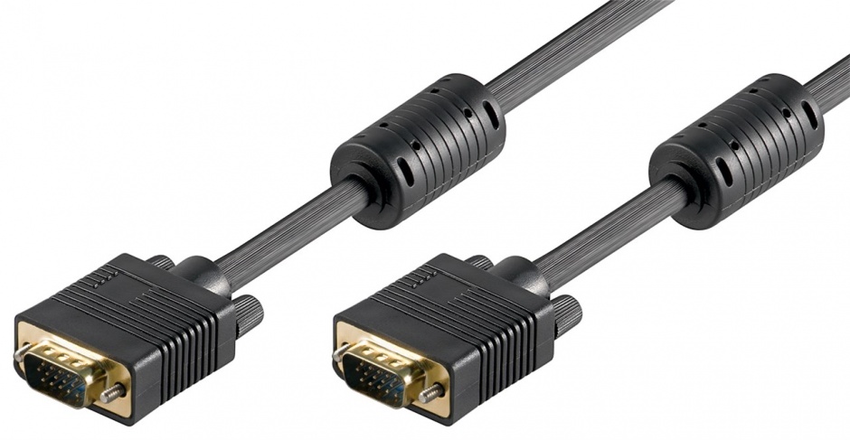 Cablu Full HD SVGA T-T 15m Negru, Goobay G68139 conectica.ro
