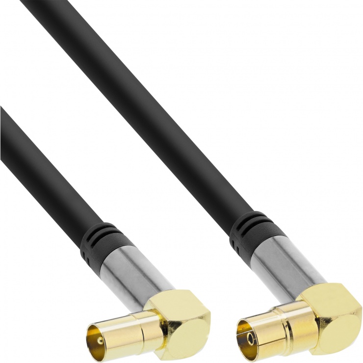Cablu antena coaxial Premium T-M 110dB unghi 90 grade 10m, InLine IL69210G (10M imagine noua tecomm.ro