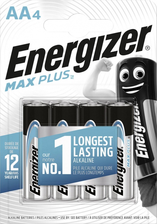 Set 4 bucati baterii AA MAX PLUS, Energizer E301323600 conectica.ro imagine noua 2022