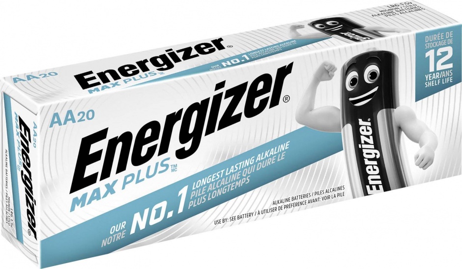 Set 20 baterii alkaline aa max plus, energizer e301323500