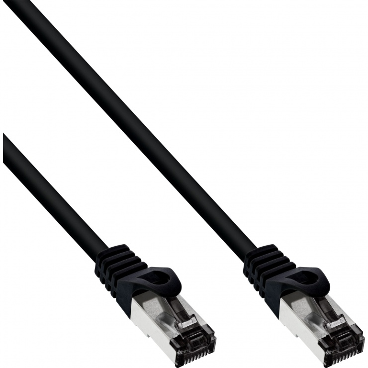 Cablu de retea RJ45 S/FTP PiMF Cat.8.1 LSOH 10m Negru, InLine IL78800S (10M imagine noua tecomm.ro