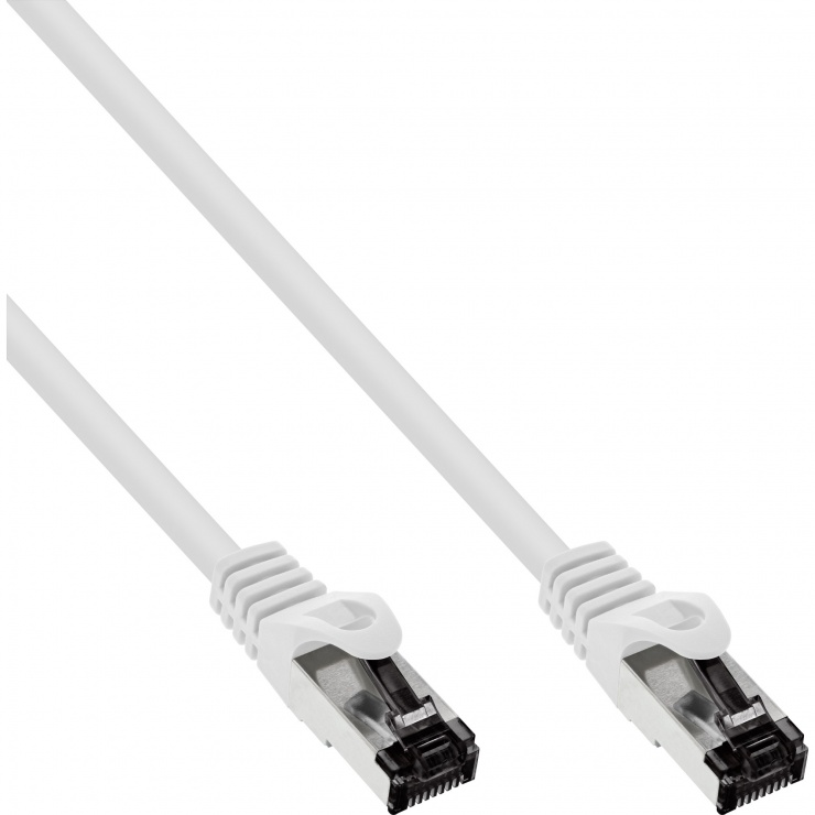 Cablu de retea RJ45 S/FTP PiMF Cat.8.1 LSOH 10m Alb, InLine IL78800W (10M imagine noua tecomm.ro