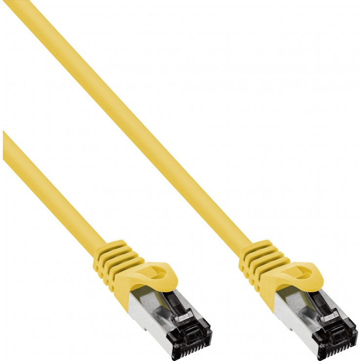 Cablu de retea RJ45 S/FTP PiMF Cat.8.1 LSOH 0.25m Galben, InLine IL78822Y (PiMF) imagine noua 2022