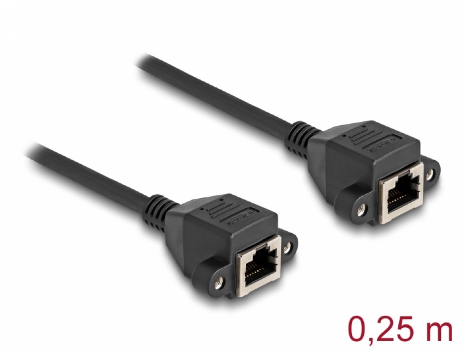 Cablu SFTP RJ50 M-M 0.25m, Delock 80197 0.25m imagine noua 2022