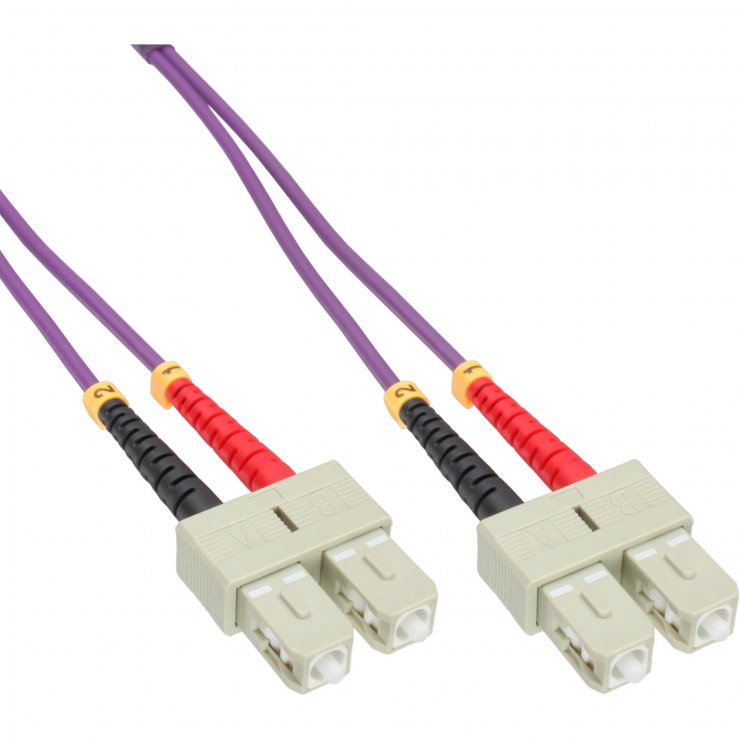 Cablu fibra optica SC-SC Duplex OM4 25m, InLine IL83525P InLine 25m imagine 2022 3foto.ro