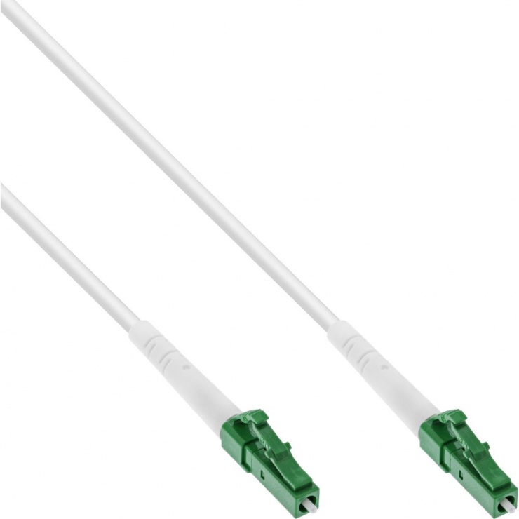 Cablu fibra optica Simplex FTTH LC/APC la LC/APC OS2 30m, InLine IL88230 30m imagine noua