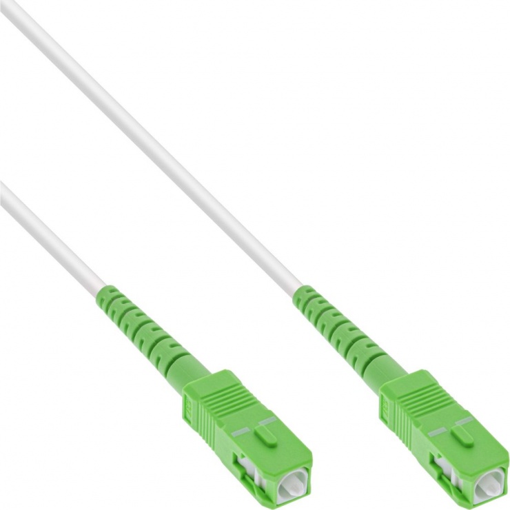 Cablu fibra optica Simplex FTTH SC/APC la SC/APC OS2 2m, InLine IL88302 conectica.ro