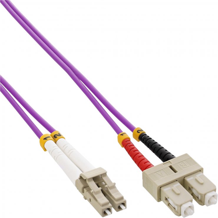 Cablu fibra optica LC-SC Duplex OM4 25m, InLine IL88638P InLine 25m imagine 2022 3foto.ro