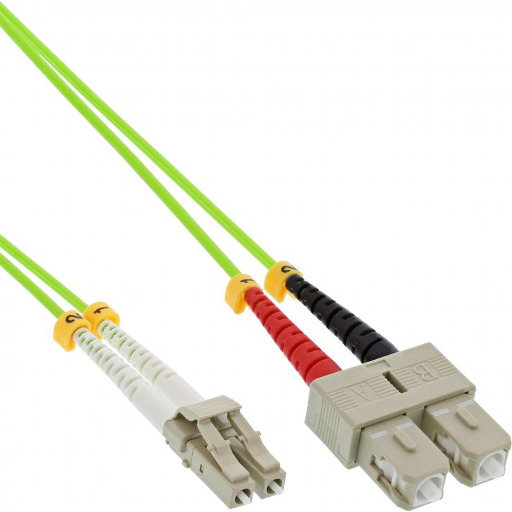 Cablu fibra optica LC-SC Duplex OM5 20m, InLine IL88639Q InLine 20m imagine 2022 3foto.ro