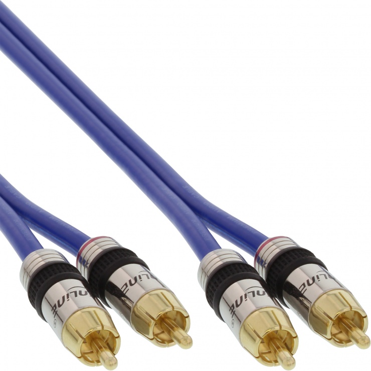 Cablu audio Premium 2 x RCA la 2 x RCA T-T 20m, InLine IL89720P 20m imagine noua tecomm.ro