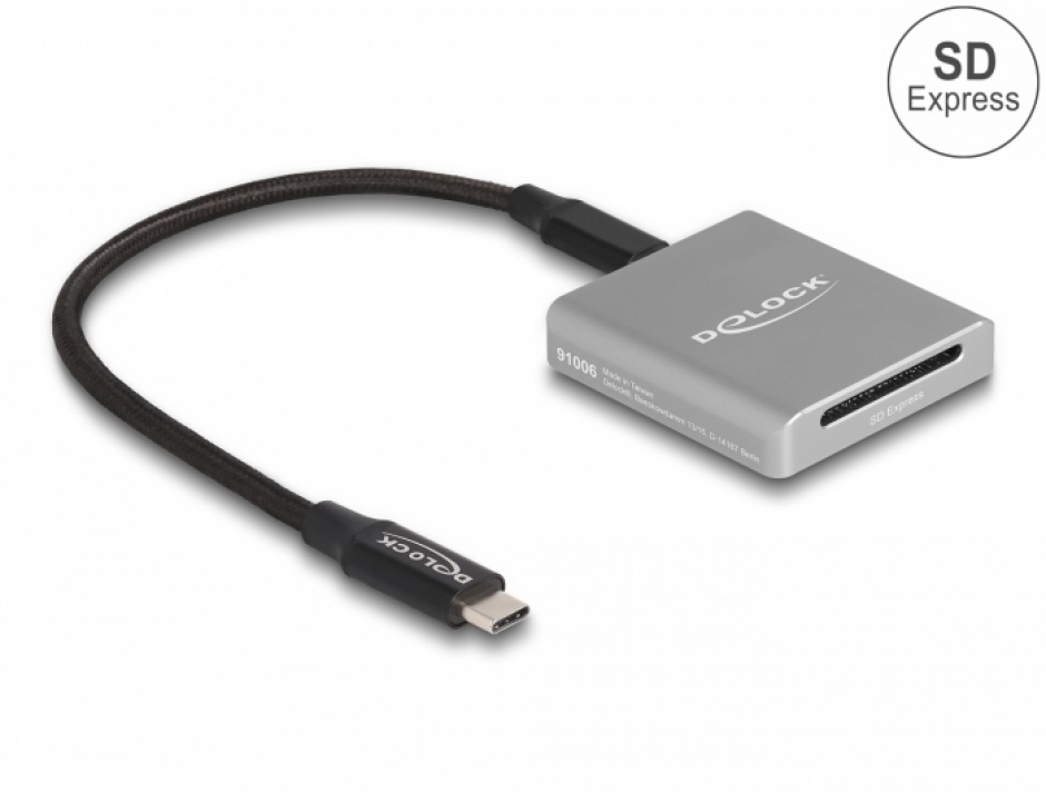 Cititor de carduri USB Type C pentru SD Express (SD 7.1), Delock 91006 7/1 imagine noua 2022