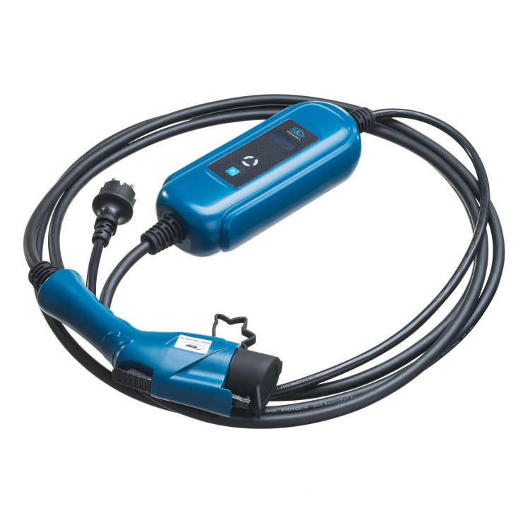 Cablu de incarcare masini electrice Type 1 LCD 16A 5m blue, AK-EC-01 16A