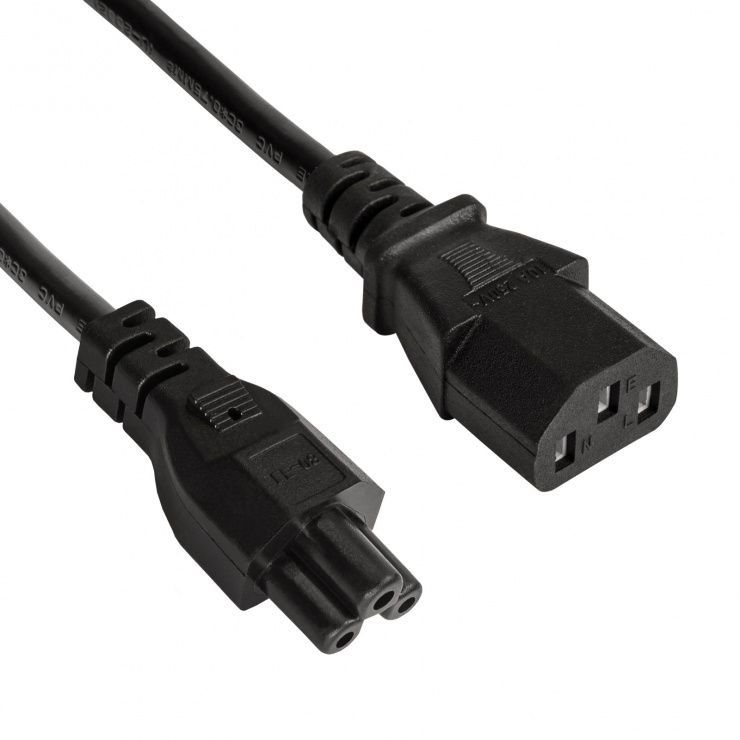 Cablu alimentare IEC C13 la C5 1.5m, AK-NB-03A 1.5m
