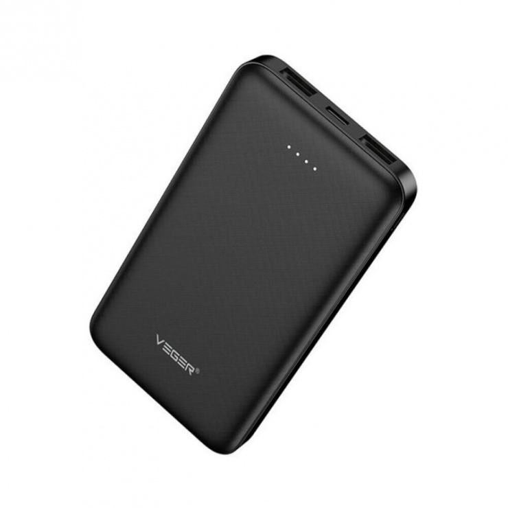 Baterie externa micro USB/USB type C 10000mAh Negru