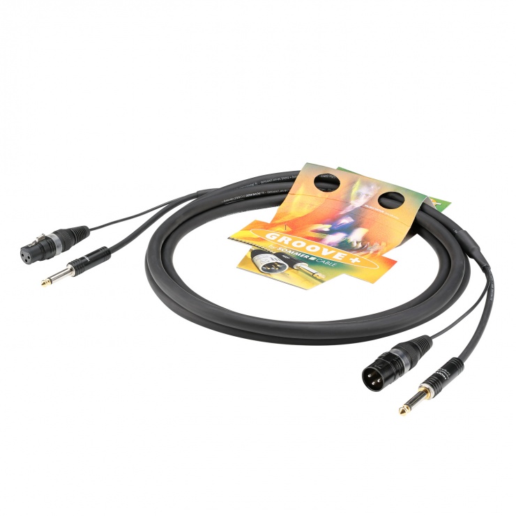 Cablu audio chitara XLR 3 pini + jack 6.35mm MT/TT 3m, HICON AYJ7-0300 HICON 3m imagine 2022 3foto.ro