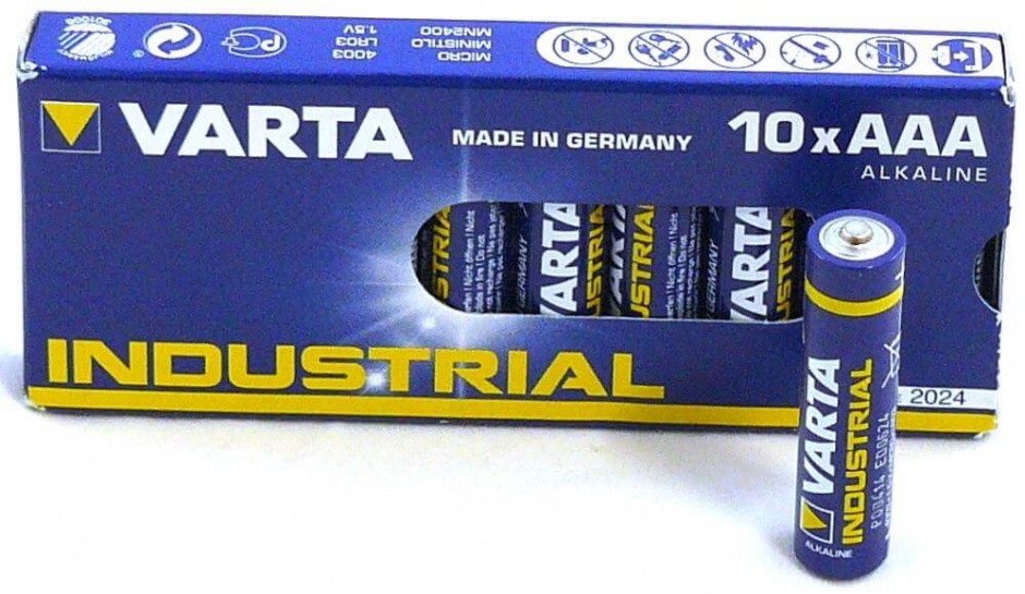 Set 10 buc baterie VARTA INDUSTRIAL AAA LR03 MN2400
