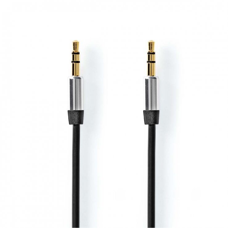 Cablu audio jack 2.5mm t-t 1m, nedis cagl21250bk10