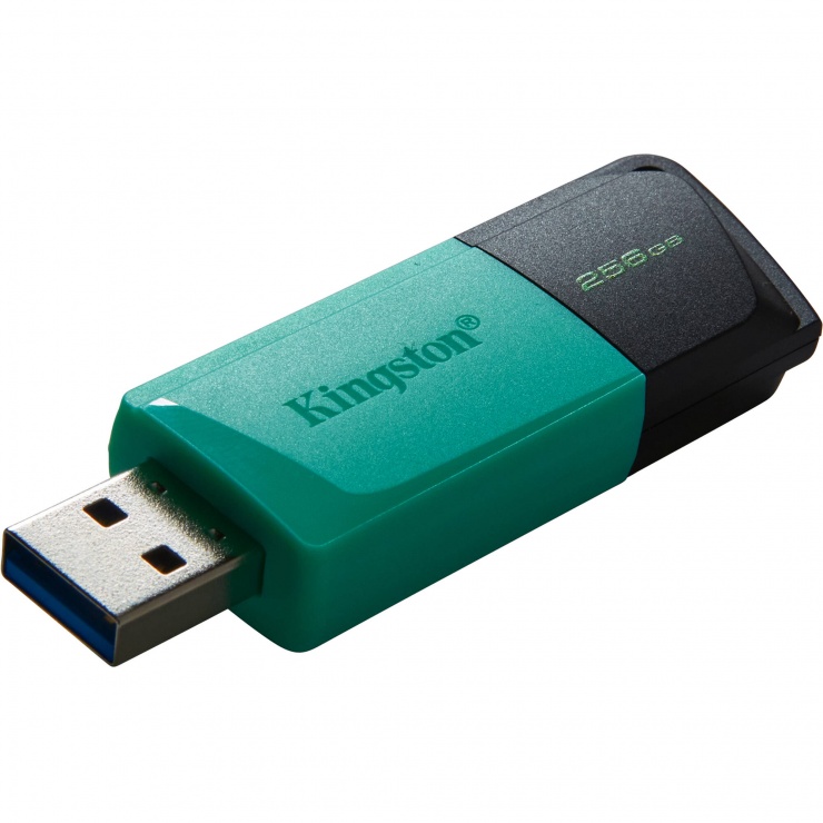 Stick usb 3.2 256gb datatraveler exodia m negru/verde, kingston dtxm/256gb