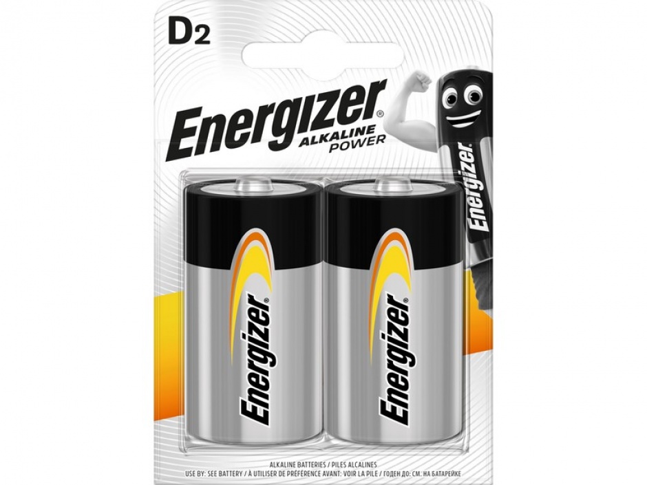 Set 2 baterii tip D 1.5V LR20, Energizer E301003400
