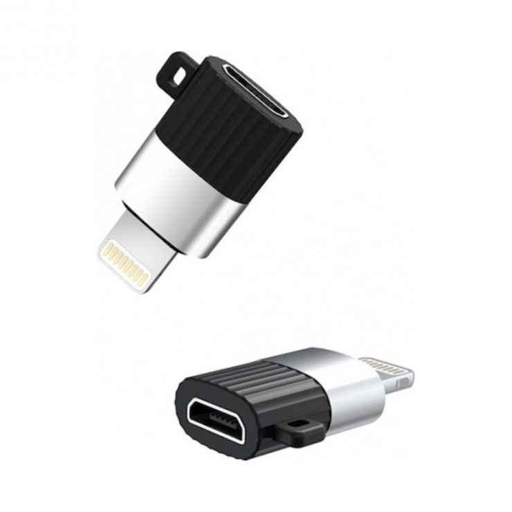 Adaptor micro USB la iPhone Lightning T-M pentru breloc, XO NB149-B adaptoare