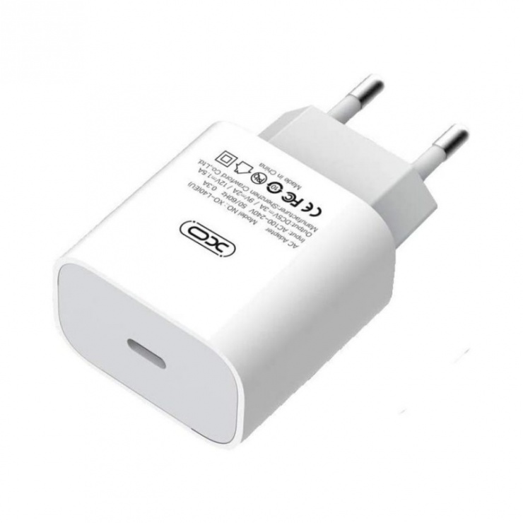 Incarcator priza 1 x USB type C PD 3A/18W Alb, XO L40