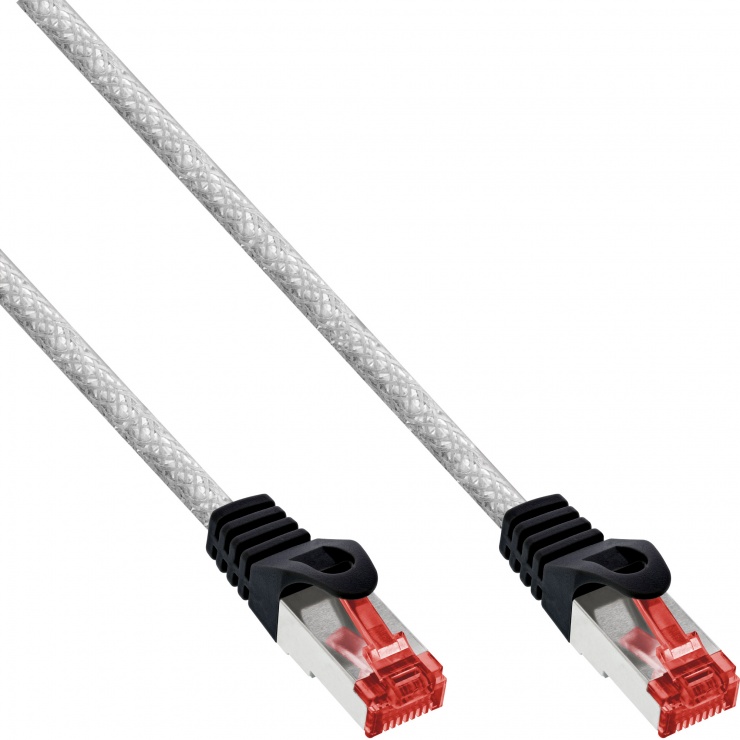 Cablu de retea RJ45 S/FTP PiMF Cat.6 30m Transparent, InLine IL76430T (30M imagine noua tecomm.ro