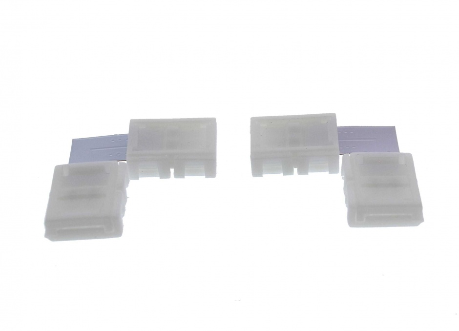 Set 2 bucati conector banda LED 8mm PCB forma L, LEDST-CON-L8-WL 8mm