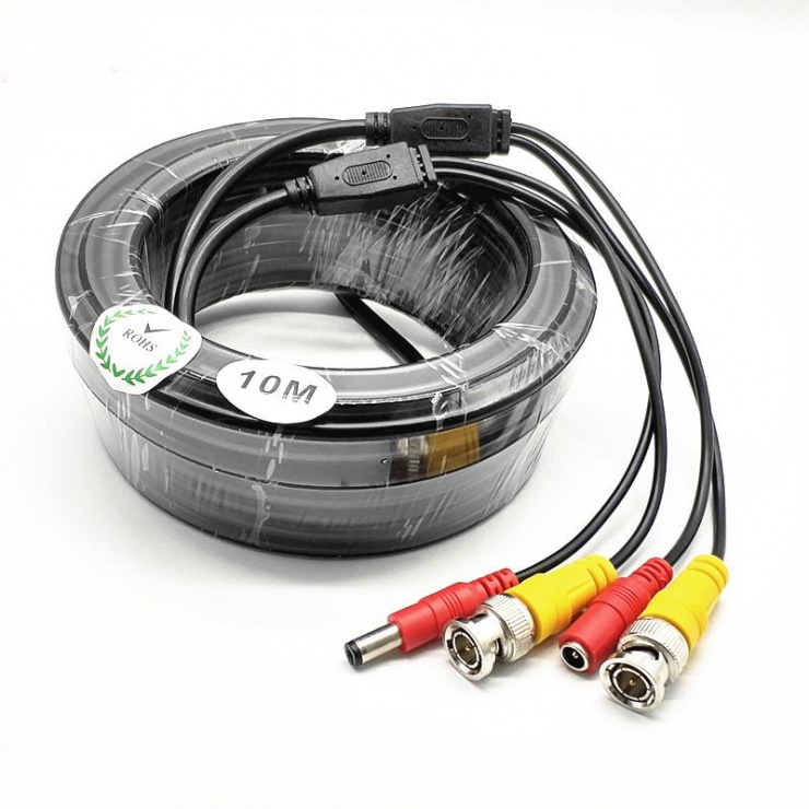 Cablu video BNC cu alimentare DC 10m, LN-EC04-10M conectica.ro