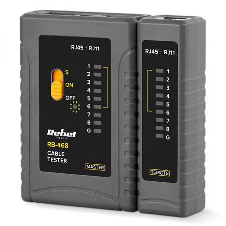 Tester cablu RJ45/RJ11/RJ12, MIE-RB-468