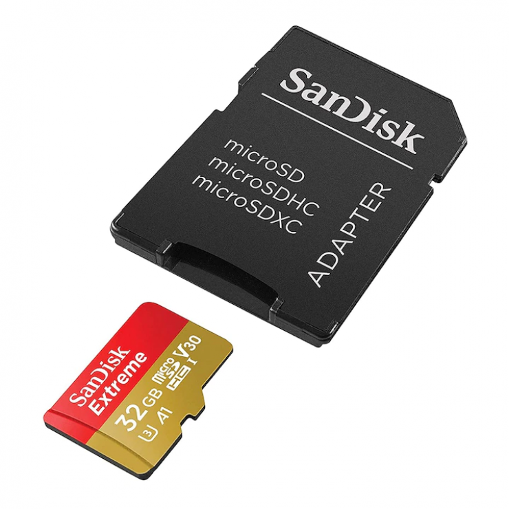 Card de memorie micro SDXC Sandisk Extreme 128GB clasa 10 + adaptor SD, SDSQXAA-128G-GN6MA (clasa imagine noua 2022