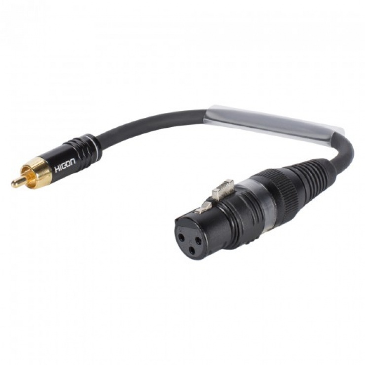 Adaptor audio RCA la XLR 3 pini T-M 0.15m, TRH8U0015-SW conectica.ro