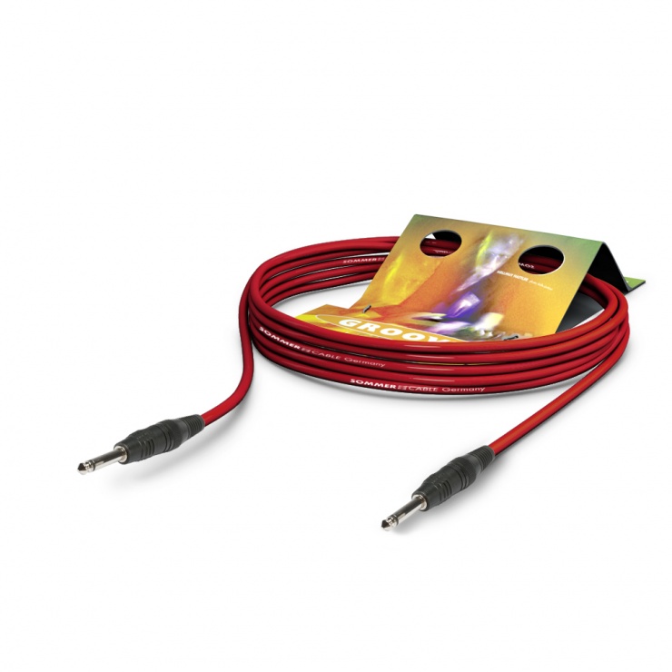 Cablu audio Tricone® MKII jack mono 6.35mm T-T 6m Rosu, Hicon TRRJ-0600-RT (Rosu) imagine noua tecomm.ro