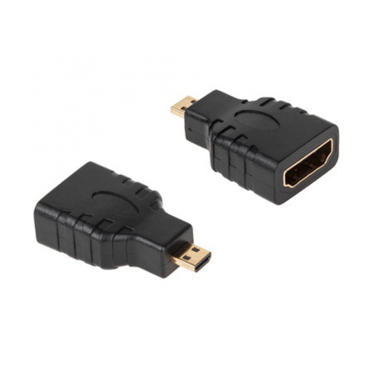 Adaptor micro HDMI-D la HDMI-A T-M, ZLA0863 adaptoare