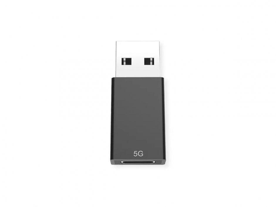 Adaptor USB 3.2 type C la USB-A M-T aluminiu, Roline 12.03.2998