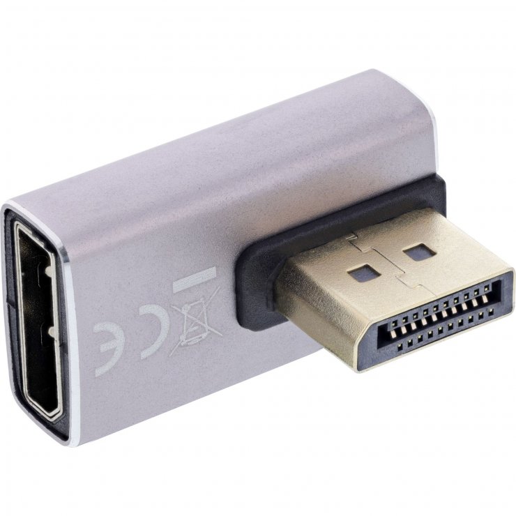 Adaptor Displayport 8K unghi 90 grade vertical stanga T-M, InLine IL17291I