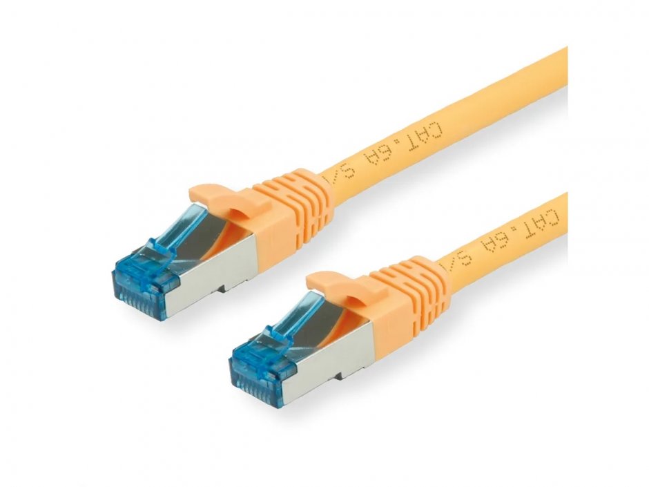 Cablu de retea RJ45 cat.6A LSOH Galben 0.15m, Value 21.99.1981